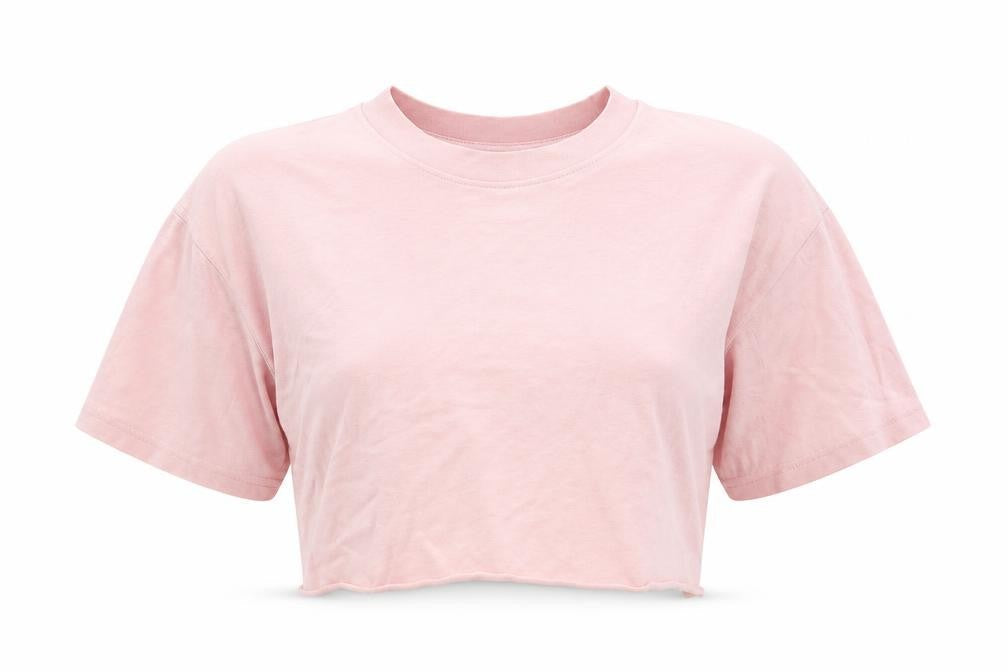 Womens UK Size 6 Topshop Pink Cropped T-Shirt