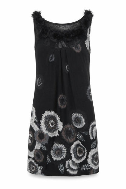 AX Paris Womens Black Floral  Tank Dress  Size 10