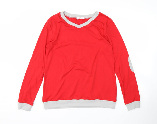 Fashion Womens Red   Pullover Jumper Size M