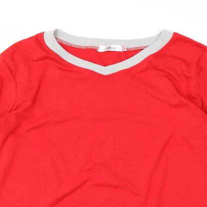 Fashion Womens Red   Pullover Jumper Size M
