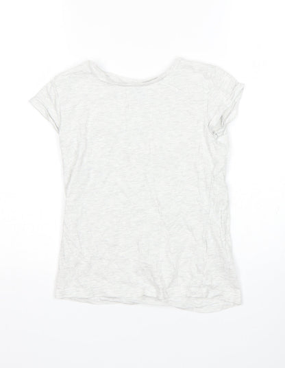 H&M Girls Grey   Basic T-Shirt Size 9-10 Years