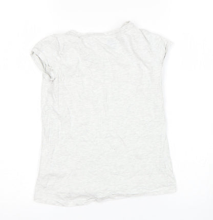 H&M Girls Grey   Basic T-Shirt Size 9-10 Years
