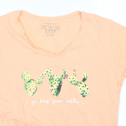 Womens UK Size 12 Atmosphere Pink Basic T-Shirt