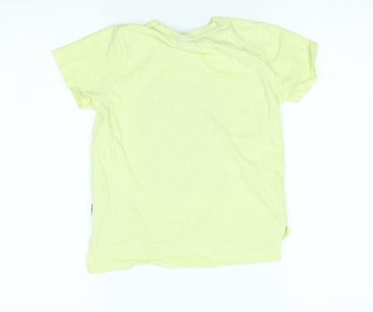 Primark Boys Yellow   Basic T-Shirt Size 6-7 Years  - surf
