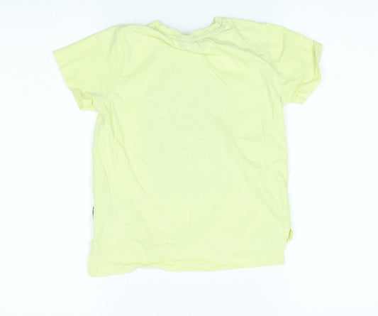 Primark Boys Yellow   Basic T-Shirt Size 6-7 Years  - surf
