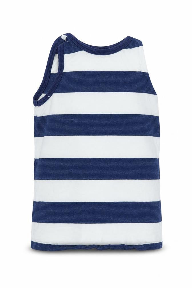 George Boys Blue Striped  Basic Tank Size 2-3 Years