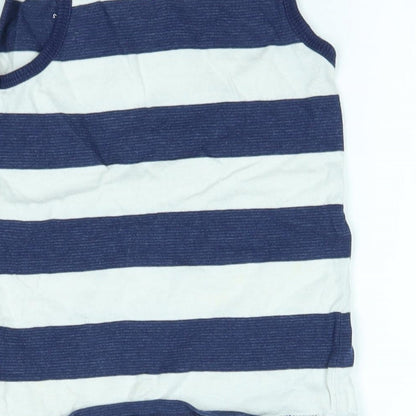 George Boys Blue Striped  Basic Tank Size 2-3 Years