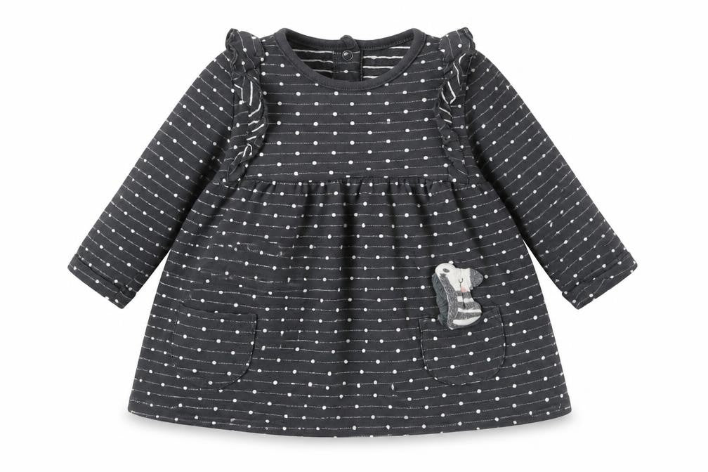 George Girls Grey Polka Dot  A-Line  Size 3-6 Months