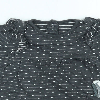 George Girls Grey Polka Dot  A-Line  Size 3-6 Months
