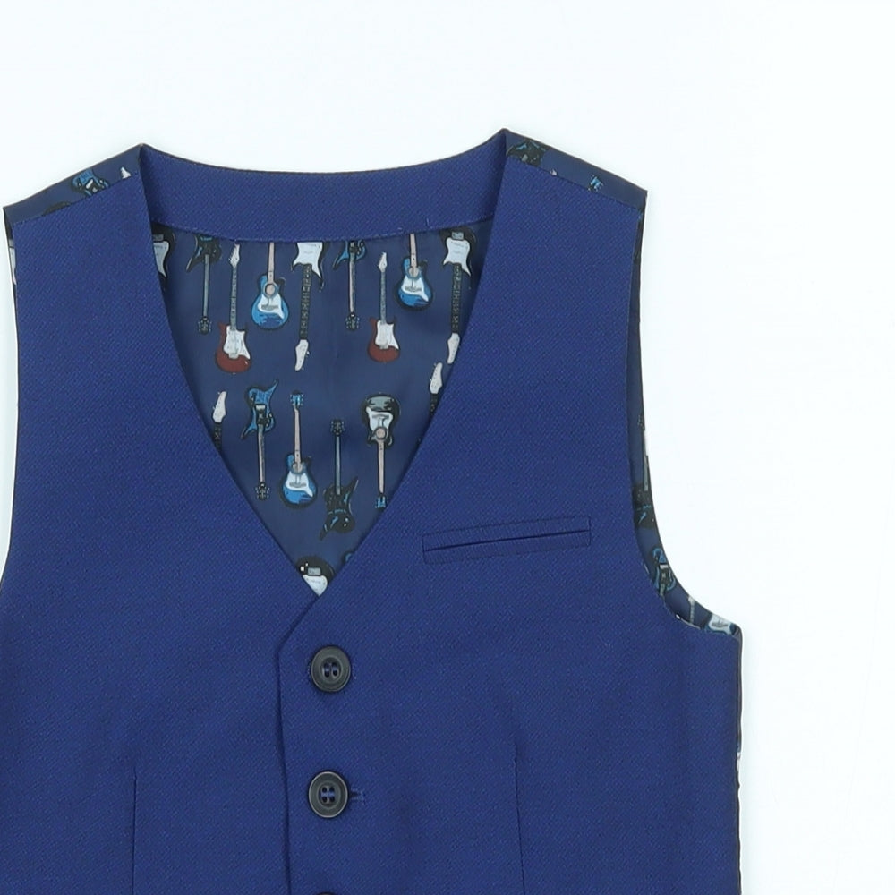 NEXT Boys Blue   Jacket Waistcoat Size 2-3 Years  -