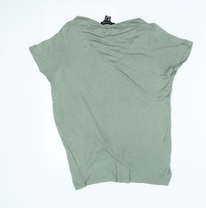 Womens UK Size 12 Atmosphere Green Basic T-Shirt