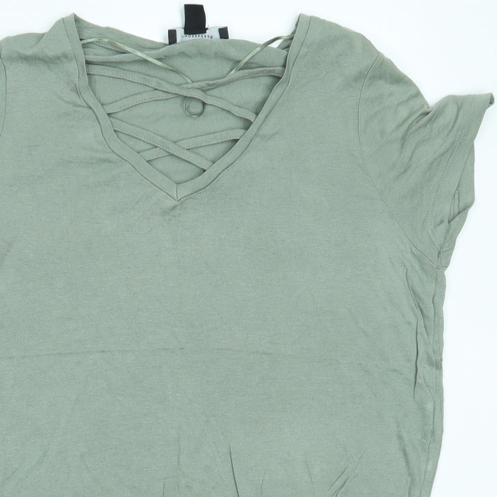 Womens UK Size 12 Atmosphere Green Basic T-Shirt