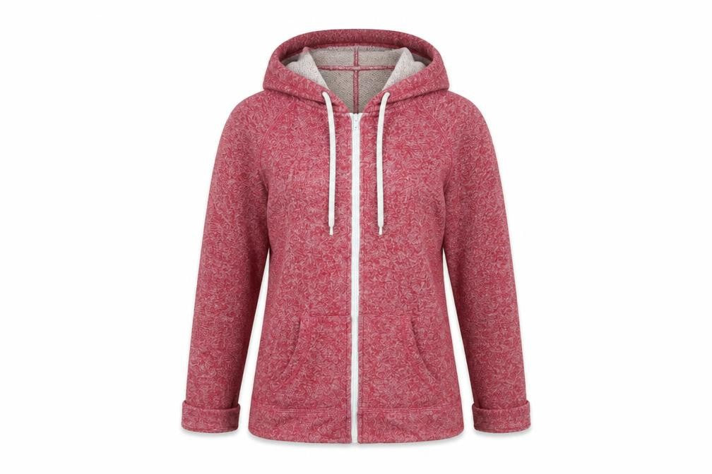 Womens UK Size S Brave Soul Red Full Zip Hoodie