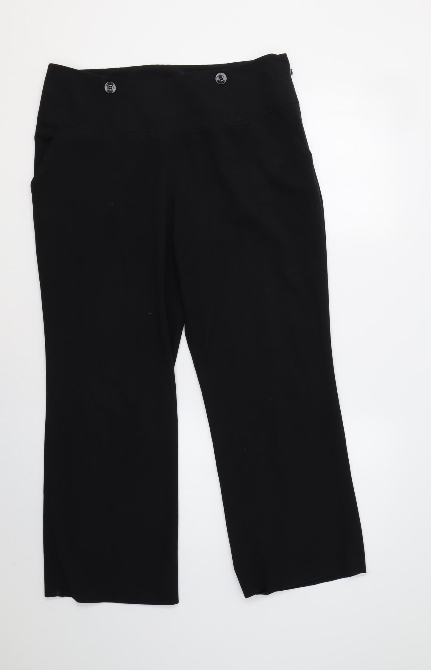 Womens UK Size 16 Dorothy Perkins Regular Fit Dress Pants Black Trousers