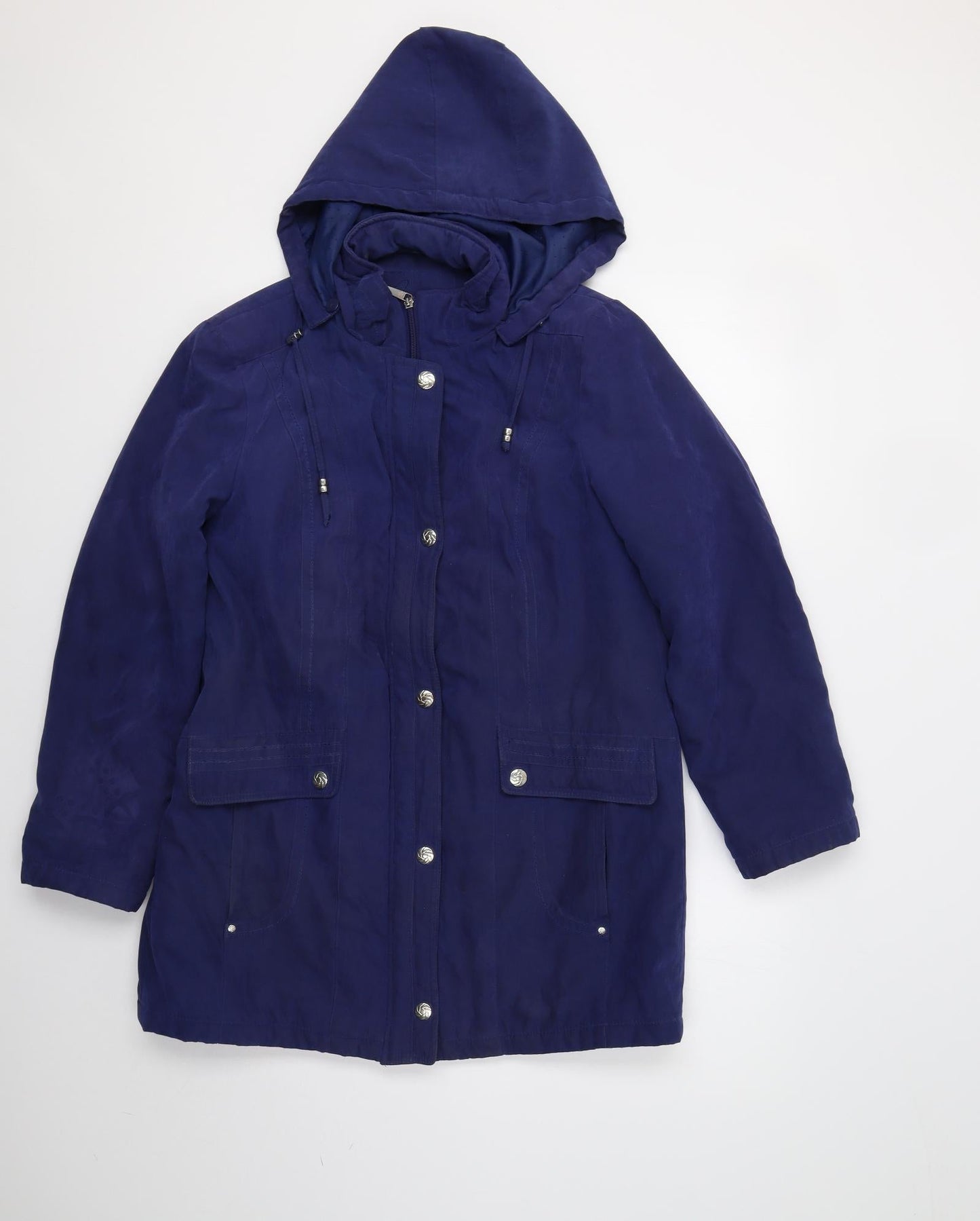 Womens UK Size S Bm Collection Blue Parka Coat