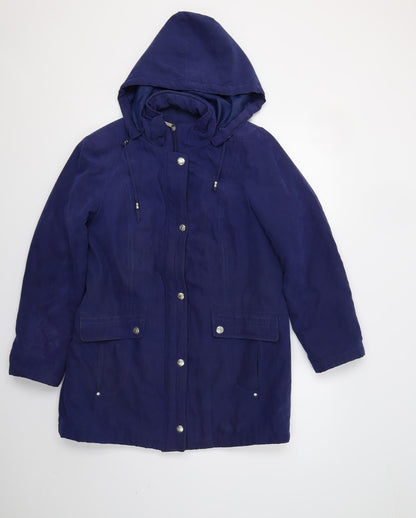 Womens UK Size S Bm Collection Blue Parka Coat