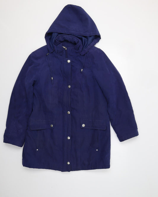 Womens UK Size S Bm Collection Blue Parka Coat