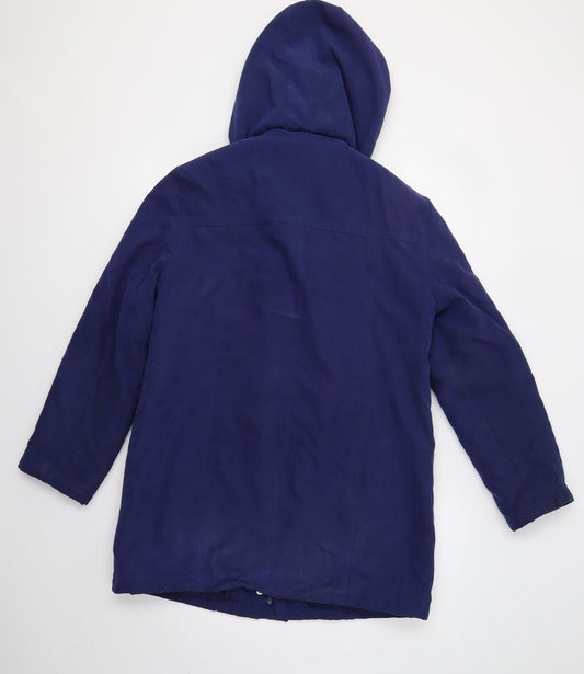Womens UK Size S Bm Collection Blue Parka Coat