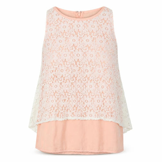 Womens UK Size 8 Apricot Pink Basic Blouse