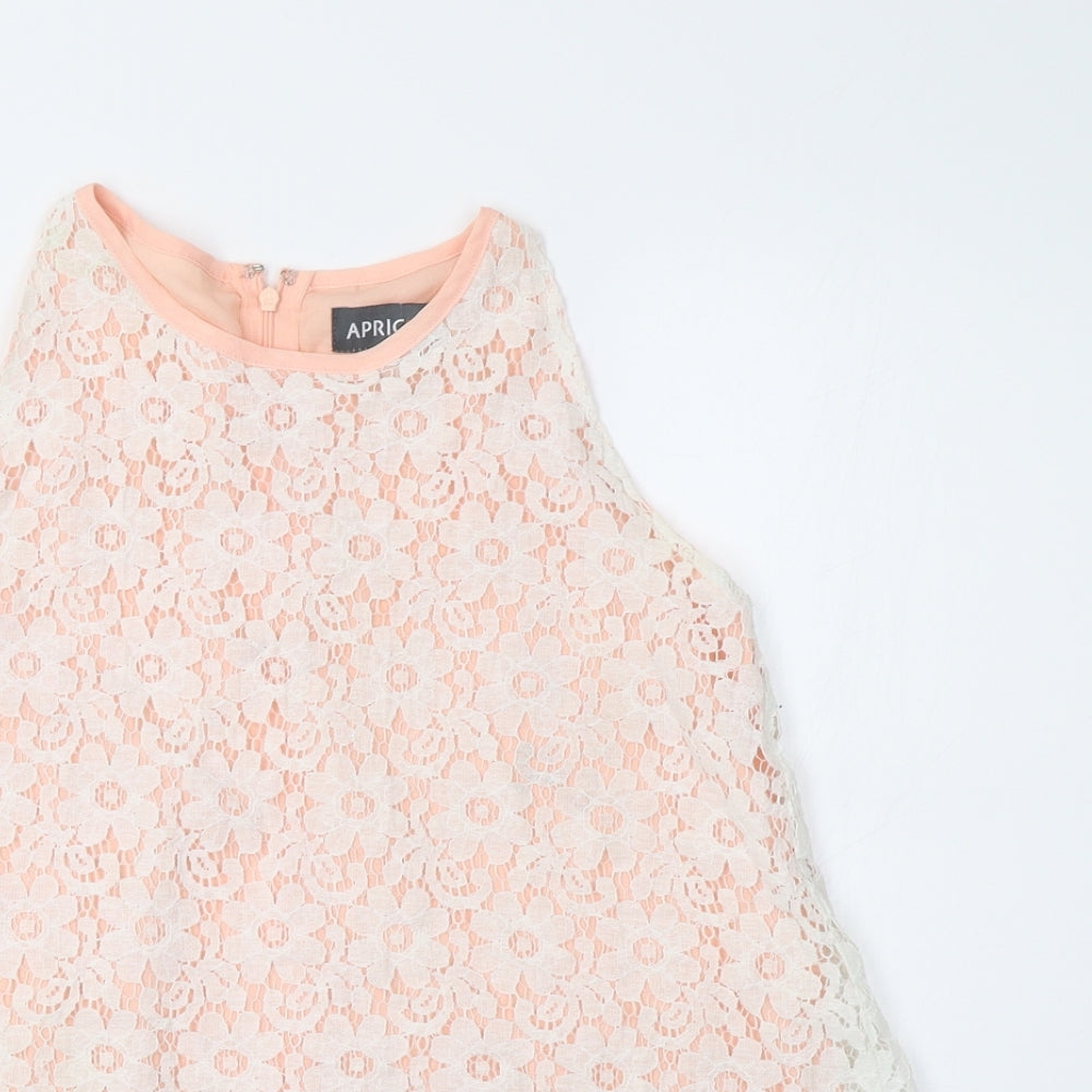 Womens UK Size 8 Apricot Pink Basic Blouse