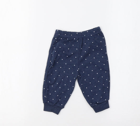 Sterling Baby Baby Blue   Jogger Leggings Size 0-3 Months  - Star Print