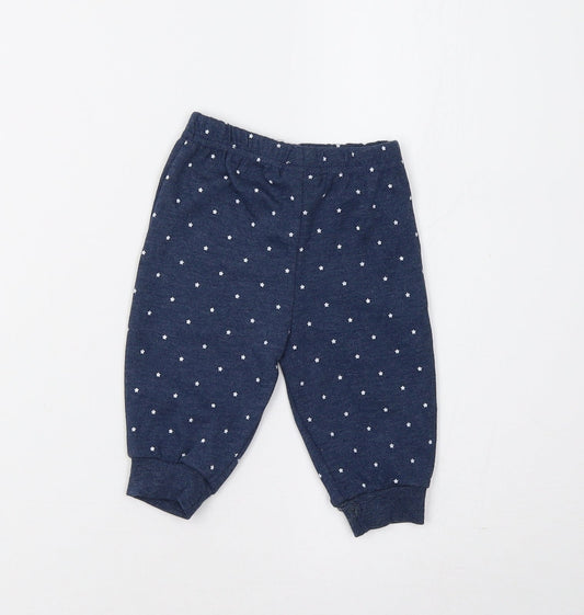 Sterling Baby Baby Blue   Jogger Leggings Size 0-3 Months  - Star Print