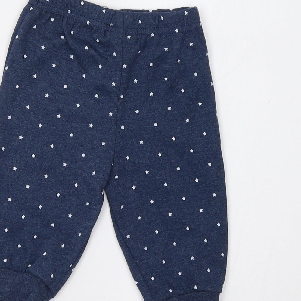 Sterling Baby Baby Blue   Jogger Leggings Size 0-3 Months  - Star Print