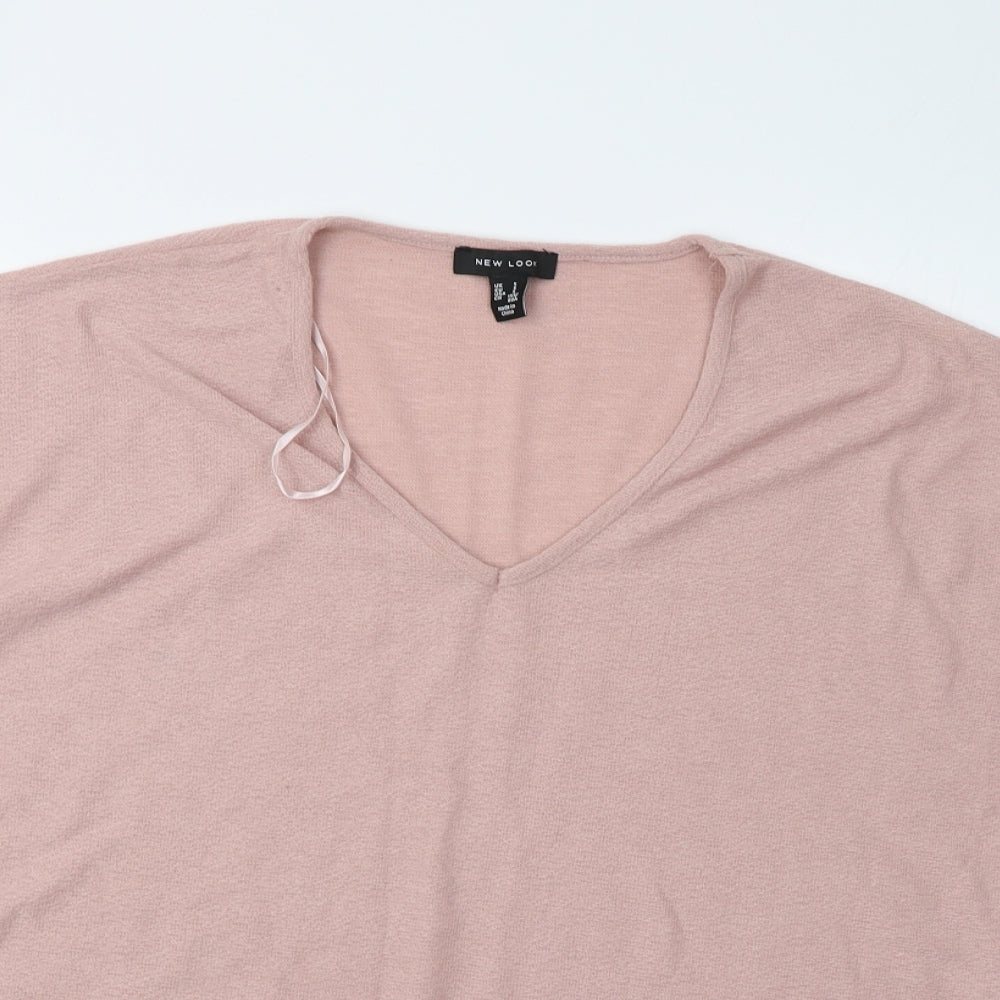 Womens UK Size S New Look Pink Basic Blouse