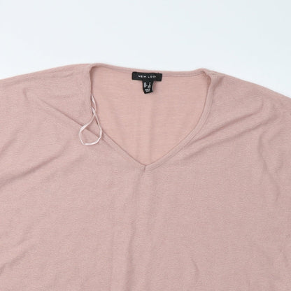 Womens UK Size S New Look Pink Basic Blouse
