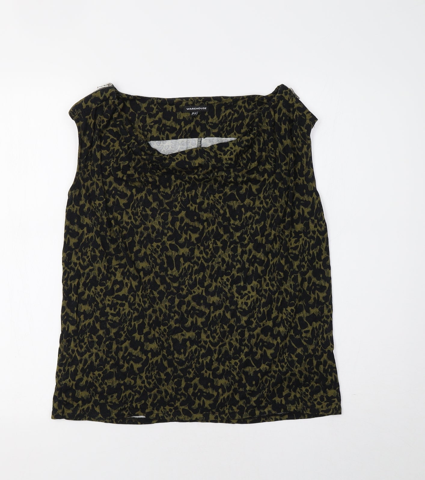 Womens UK Size 14 Warehouse Green Basic Tank