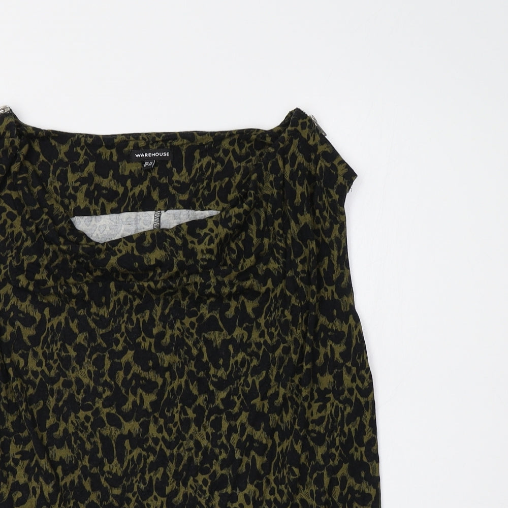 Womens UK Size 14 Warehouse Green Basic Tank