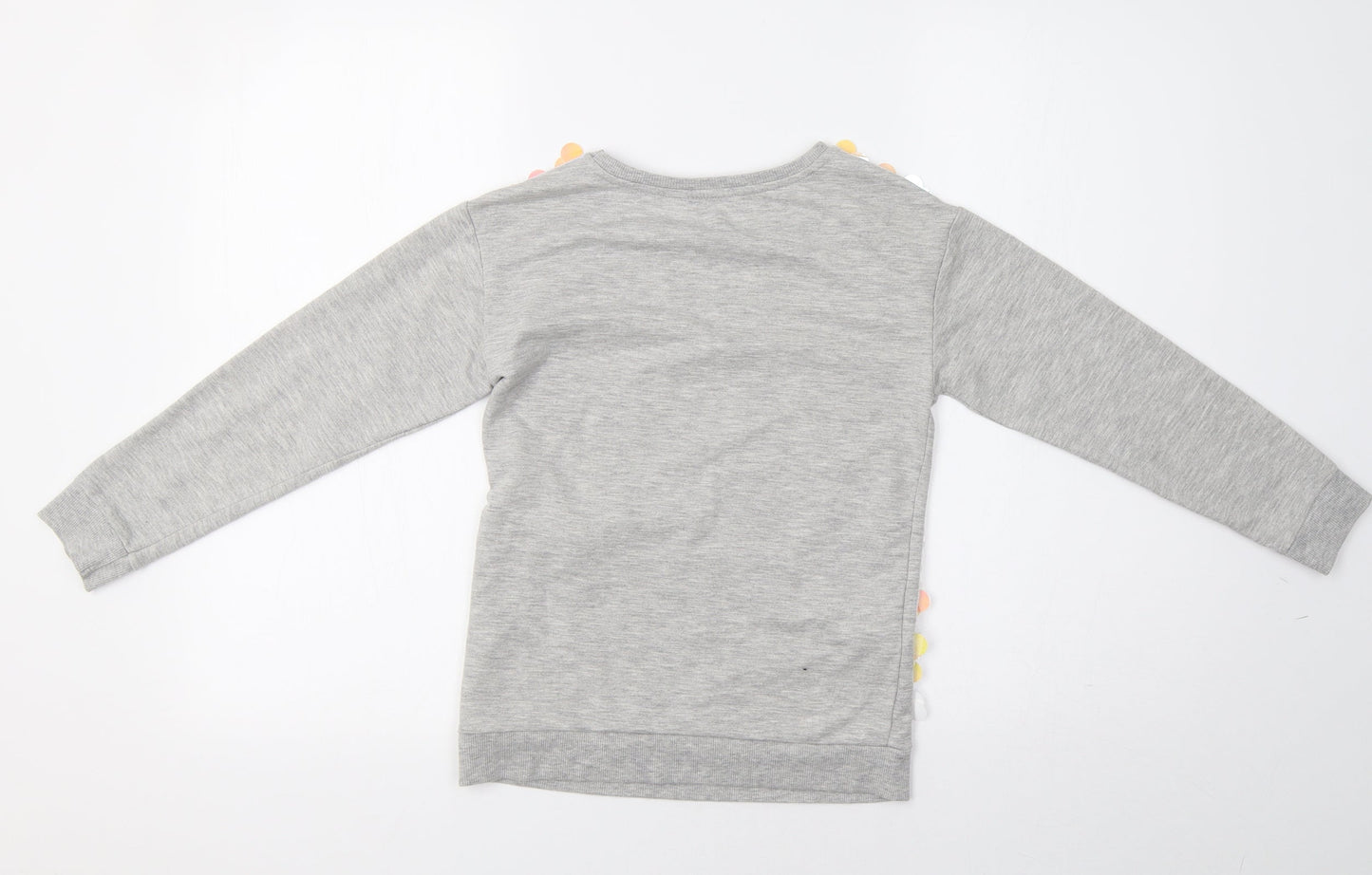 BlueZoo Girls Grey   Pullover Sweatshirt Size 9-10 Years  - Sequinned