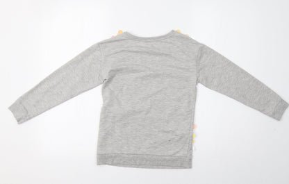 BlueZoo Girls Grey   Pullover Sweatshirt Size 9-10 Years  - Sequinned