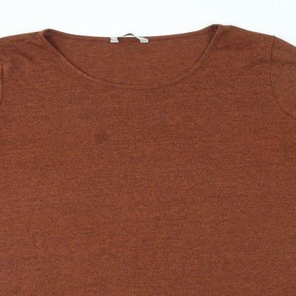 Womens UK Size 16 Peacocks Brown Basic Blouse
