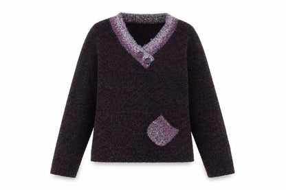 Casamia Womens Purple Pullover Jumper Size S