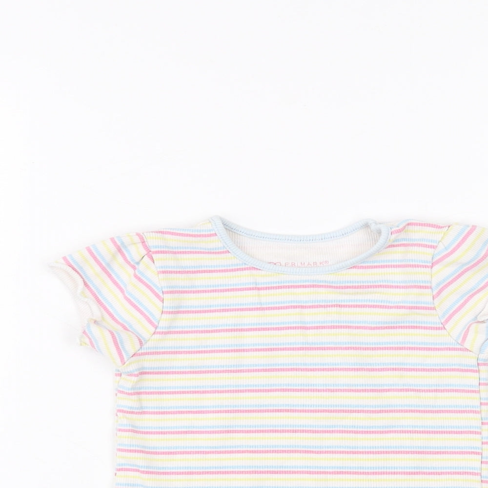 Primark Baby White Striped  Basic T-Shirt Size 18-24 Months