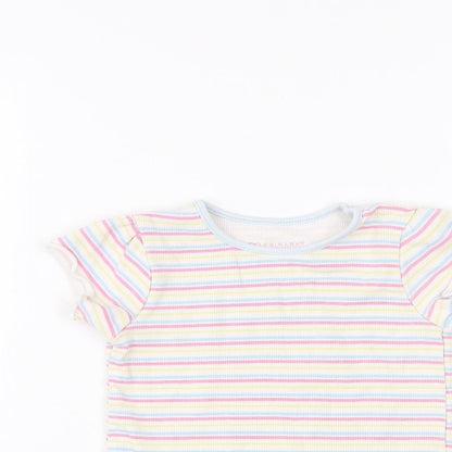 Primark Baby White Striped  Basic T-Shirt Size 18-24 Months