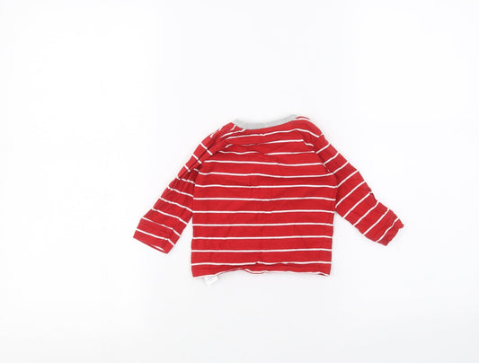 George Baby Red Striped  Basic T-Shirt Size 3-6 Months