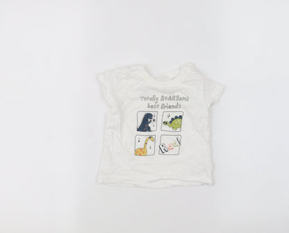 Matalan Baby White   Basic T-Shirt Size 3-6 Months