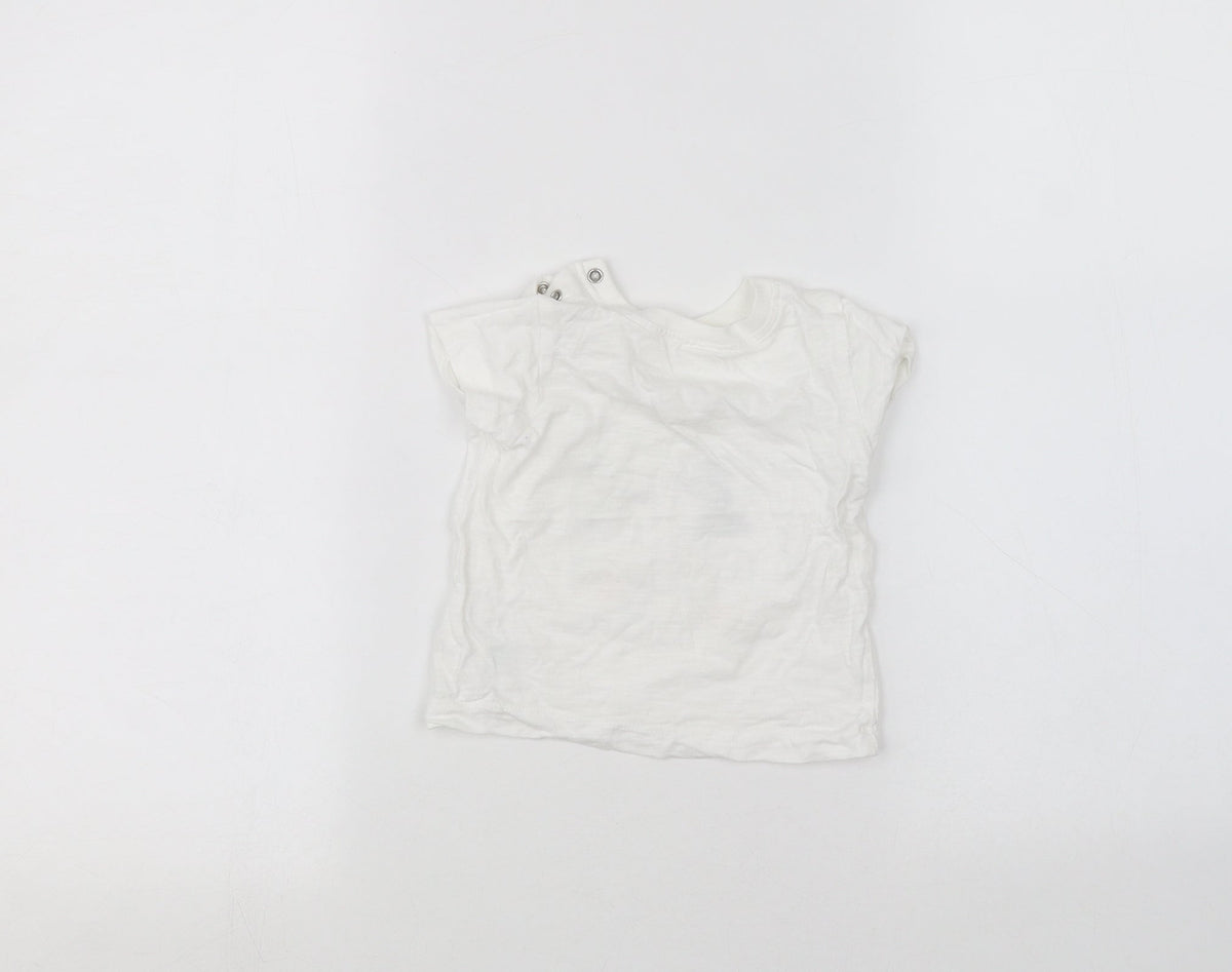 Matalan Baby White   Basic T-Shirt Size 3-6 Months