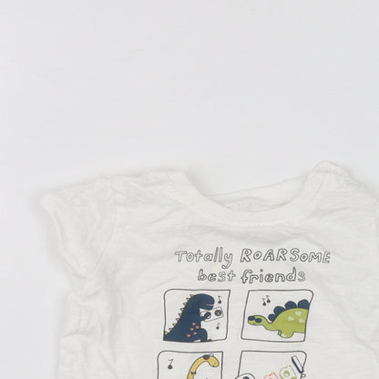 Matalan Baby White   Basic T-Shirt Size 3-6 Months