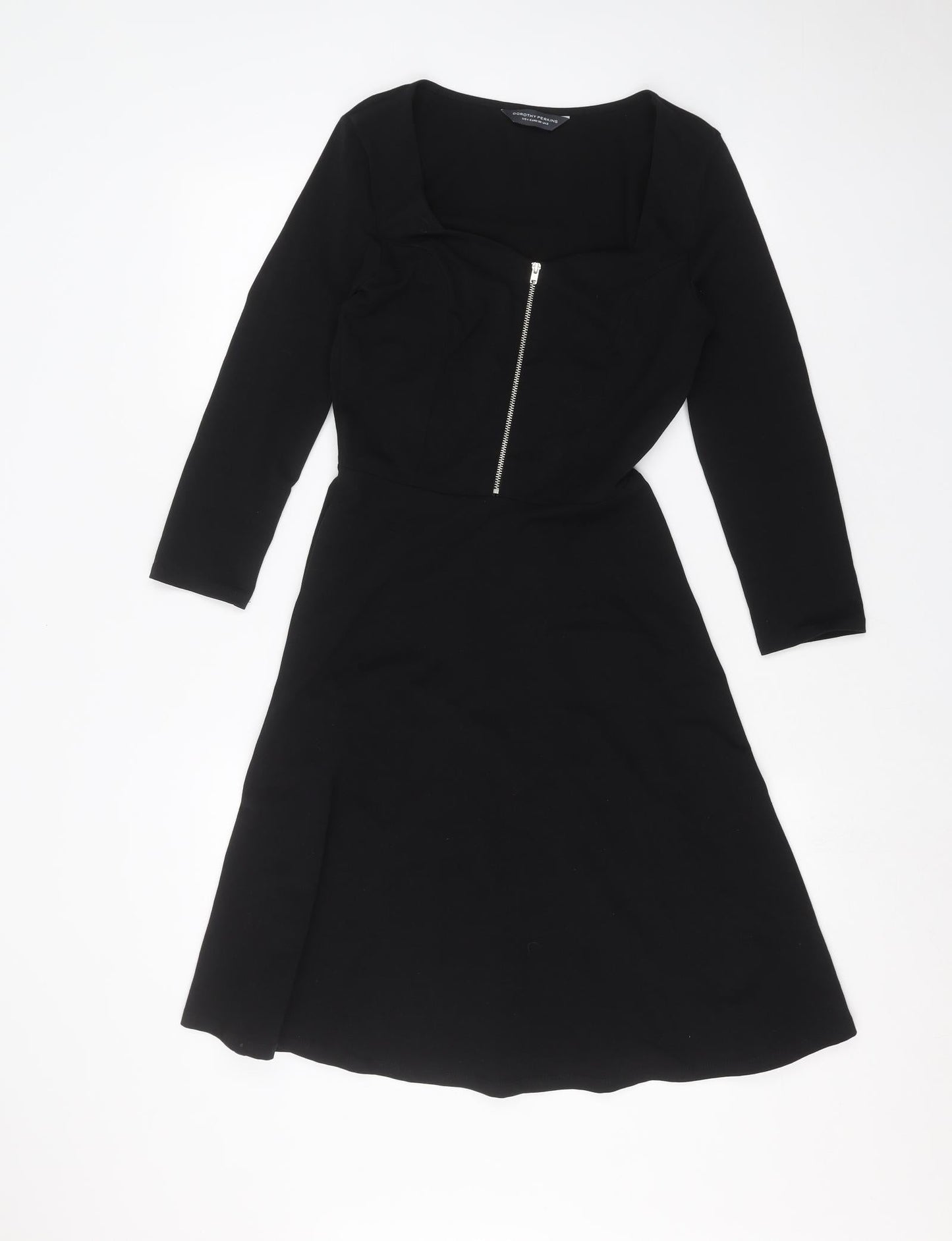 Dorothy Perkins Womens Black   A-Line  Size 8