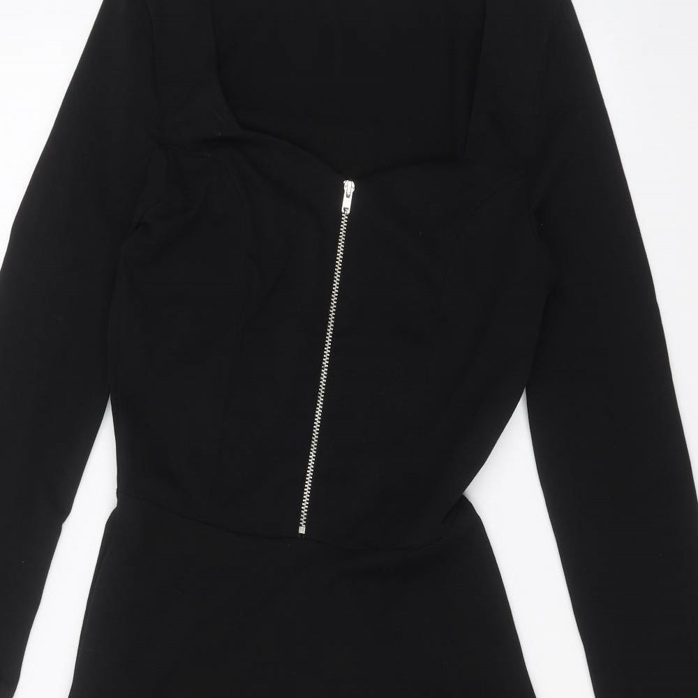 Dorothy Perkins Womens Black   A-Line  Size 8