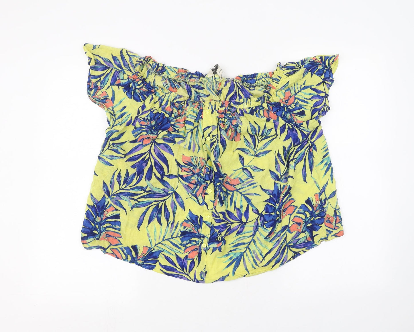 F&F Womens Yellow   Basic Button-Up Size 12