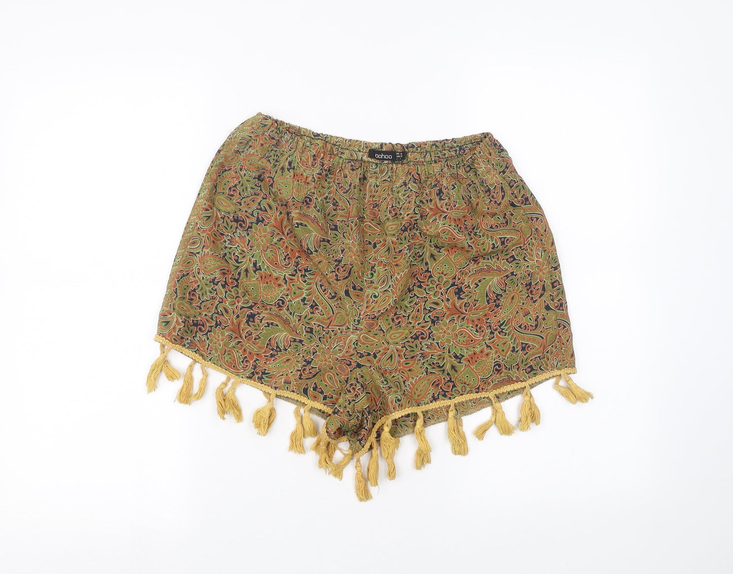 Boohoo Womens Green   Cut-Off Shorts Size 8