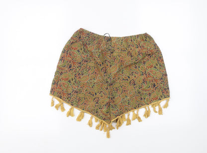 Boohoo Womens Green   Cut-Off Shorts Size 8