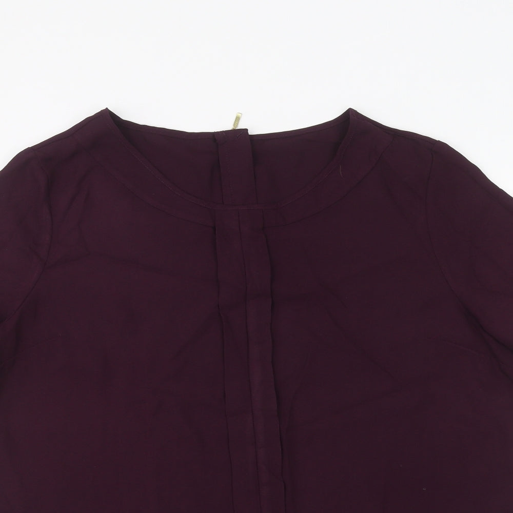 Womens UK Size 16 Preworn Purple Basic T-Shirt