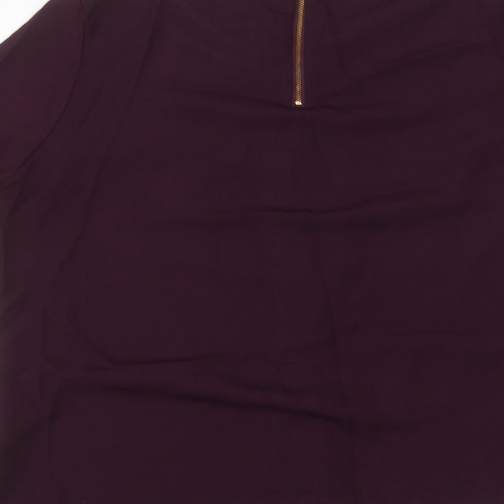 Womens UK Size 16 Preworn Purple Basic T-Shirt