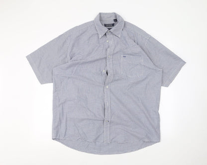 Mens UK Collar Size L Maine New England Smart Blue  Dress Shirt