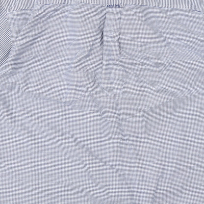 Mens UK Collar Size L Maine New England Smart Blue  Dress Shirt